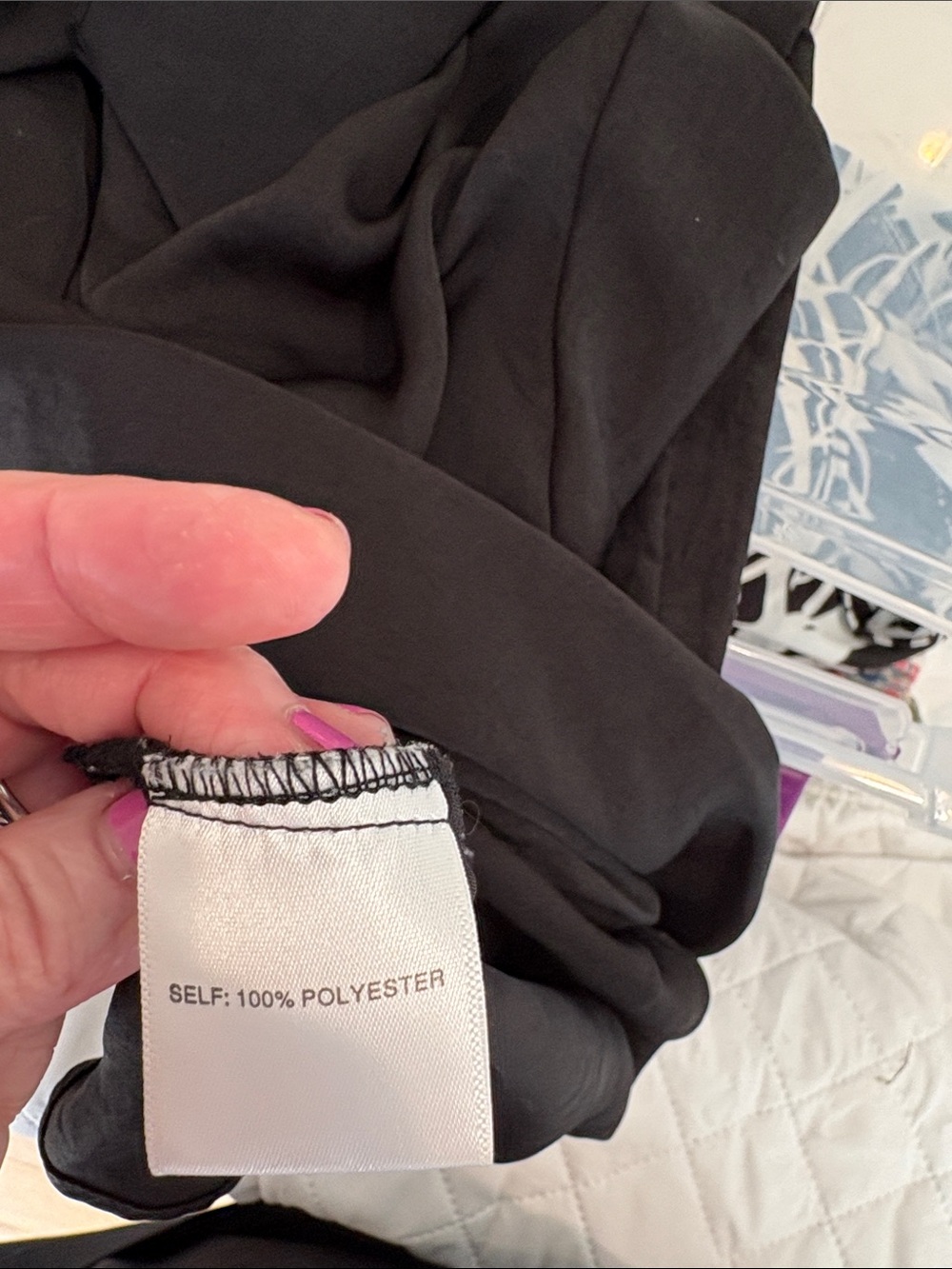 Short-Sleeve Black Blouse by modern works - Picture 6 of 6